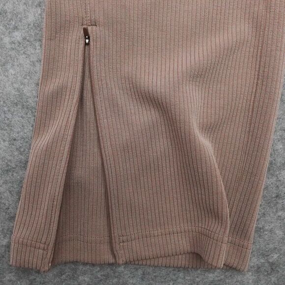 New Lululemon Size 14 Ribbed Softstreme Zip Leg High Rise Crop 25" TPTC Brown - Picture 4 of 8